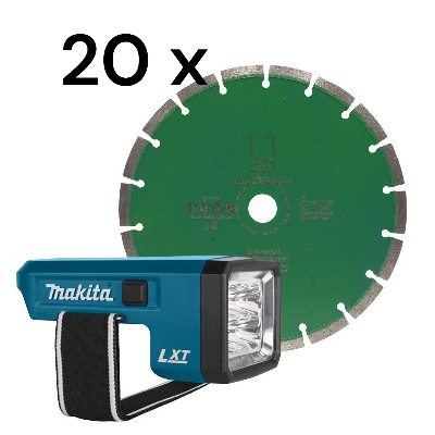 Set Makita STEXBML146 + 20 Stück Diamanttrennscheiben Green Cut 230 mm