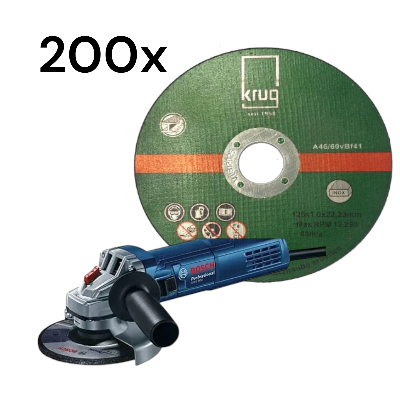 200 Stück Trennscheiben Inox C 125x1.0 mm + Bosch GWS 900 Professional