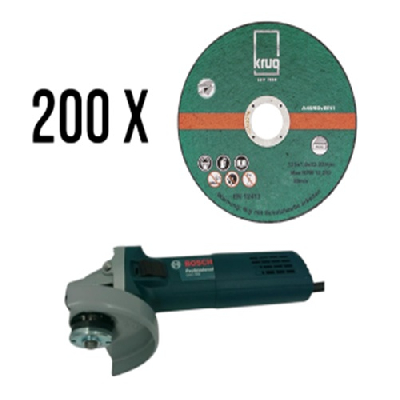 200 Stück Trennscheiben Inox C 115x1.0 mm + Bosch GWS 900 Professional