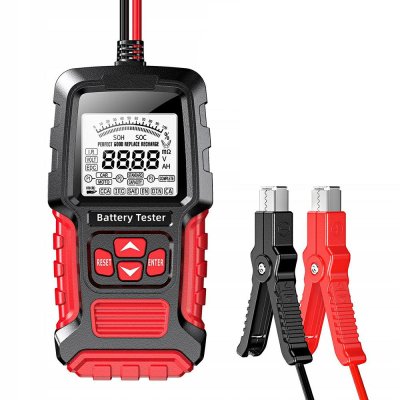 Batterietester FOXSUR 6V 12V mit LCD-Display für Auto- und Starterbatterien