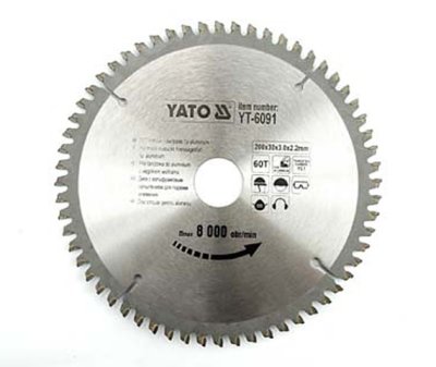 YATO Kreissägeblatt für Aluminium 200x60x30 mm, 30 Zähne