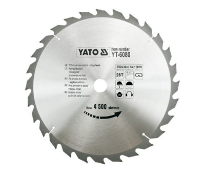 YATO Widia-Kreissägeblatt 350x28x30mm 28 Zähne YT-6080
