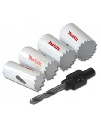 MAKITA Bimetall-Lochsägen-Set ECONOMY 4-teilig mit Bohrern und Adapter