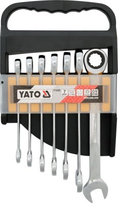 YATO Ratschenschlüssel-Set 7-teilig 10-19 mm AS-DRIVE YT-0208