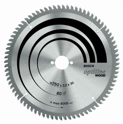 BOSCH Kreissägeblatt Optiline Wood 216x30 mm 60 Zähne x2,0