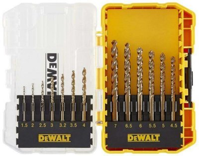 DEWALT Metallbohrer-Set Extreme 13-teilig HSS-G mit Aufbewahrungskassette
