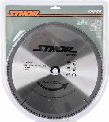 STHOR Kreissägeblatt für Aluminium 300 mm x 100 Zähne x 30 mm Bohrung