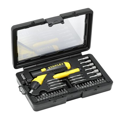 Schraubendrehersatz STANLEY BLACK+DECKER 38-teilig mit Ratsche und Gelenk