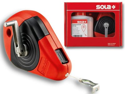 SOLA Abspannleine mit Kreide SOLA Abspannleine CLP Set R 30 m mit roter Kreide