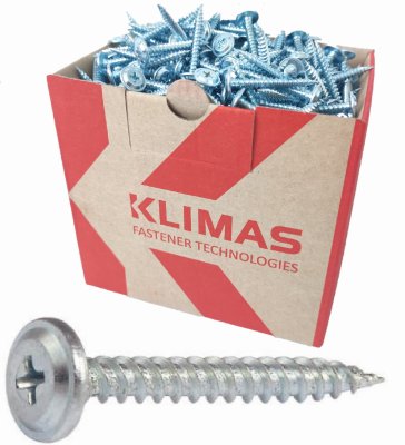 Tellerkopfschrauben für Blech 4,2x32 mm weiß verzinkt, 500 Stück