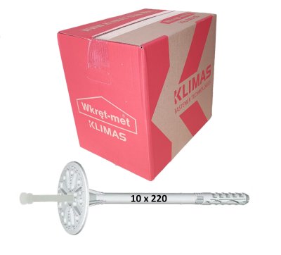 Dämmstoffdübel LTX 10x220 mm mit Kunststoffschaft 100 Stück