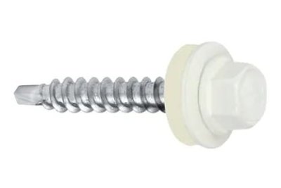 Trapezblechschraube 4,8x35 mm ecru RAL 9010 250 Stück