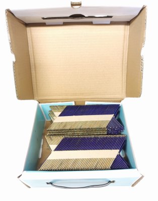 Papiergebundene Streifennägel 34° 3,1x100 mm D-Kopf ringgeriffelt schwarz 2000 Stück