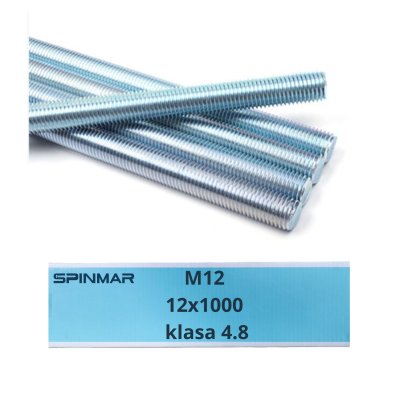 Gewindestange M10x1000 mm Klasse 4.8 verzinkt 1 Stück