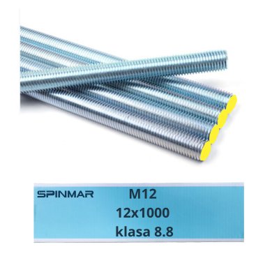 Gewindestange M12x1000 mm Klasse 8.8 verzinkt 1 Stück