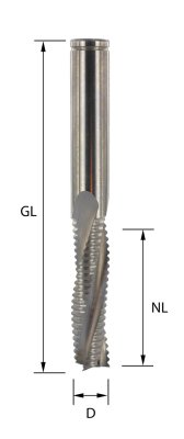 EDESSÖ A=10, B=35, GL=80 - Z=3 (S) Schruppfräser HWM Z3 RH/pos.