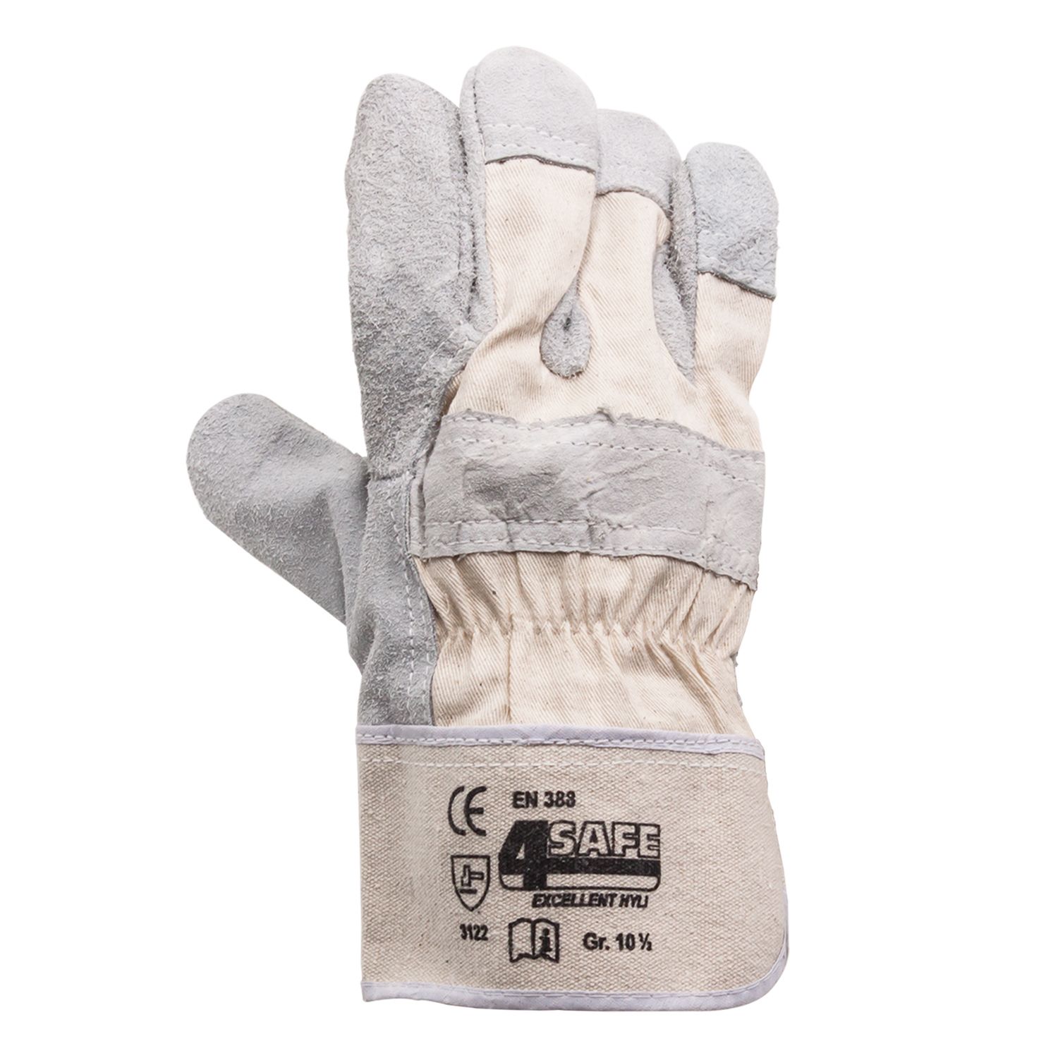 Arbeitshandschuhe Rindkernspaltleder - Spaltlederhandschuhe K001-G Größe 10,5