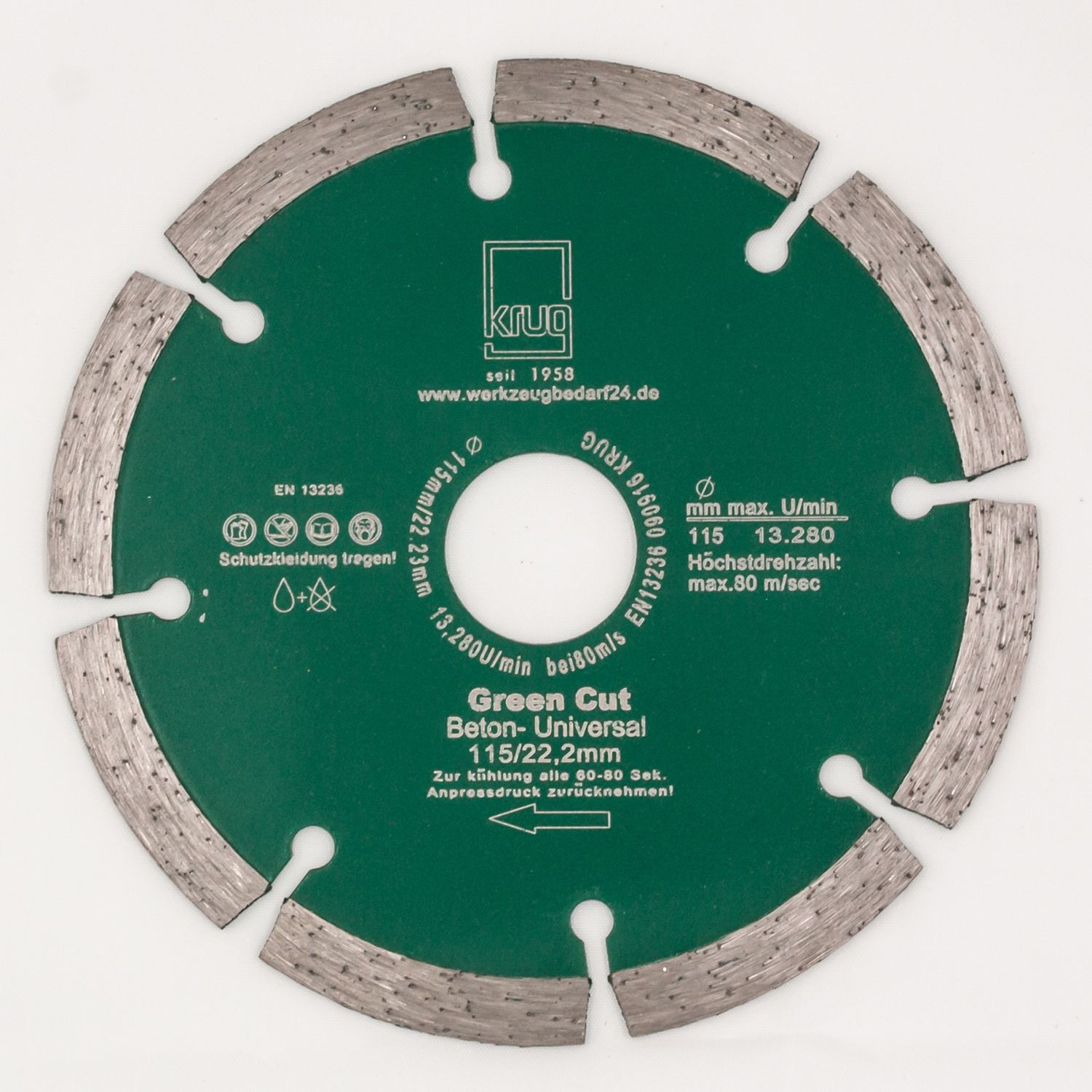 Set Bosch Winkelschleifer GWS 1000 + 20 Stück Diamanttrennscheiben Green Cut 115mm