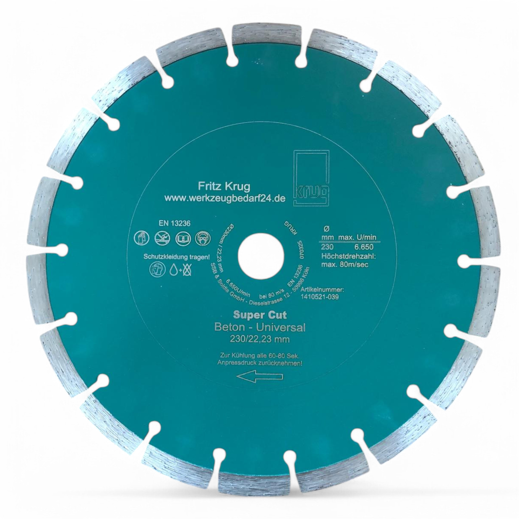 Set Bosch Winkelschleifer GWS 1000 + 20 Stück Diamanttrennscheiben Super Cut 20x230 mm