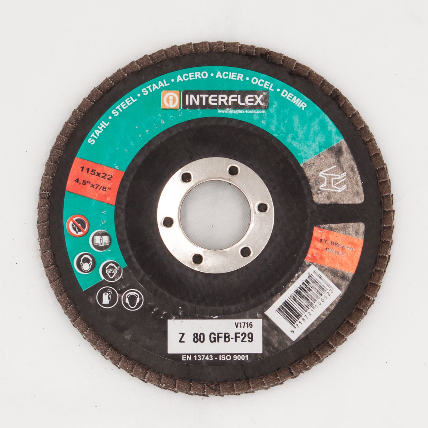 Makita Tauchpumpe-Schmutzwasser PF0410 plus 50 Stück Fächerscheiben Edelstahl 115mm Korn 80