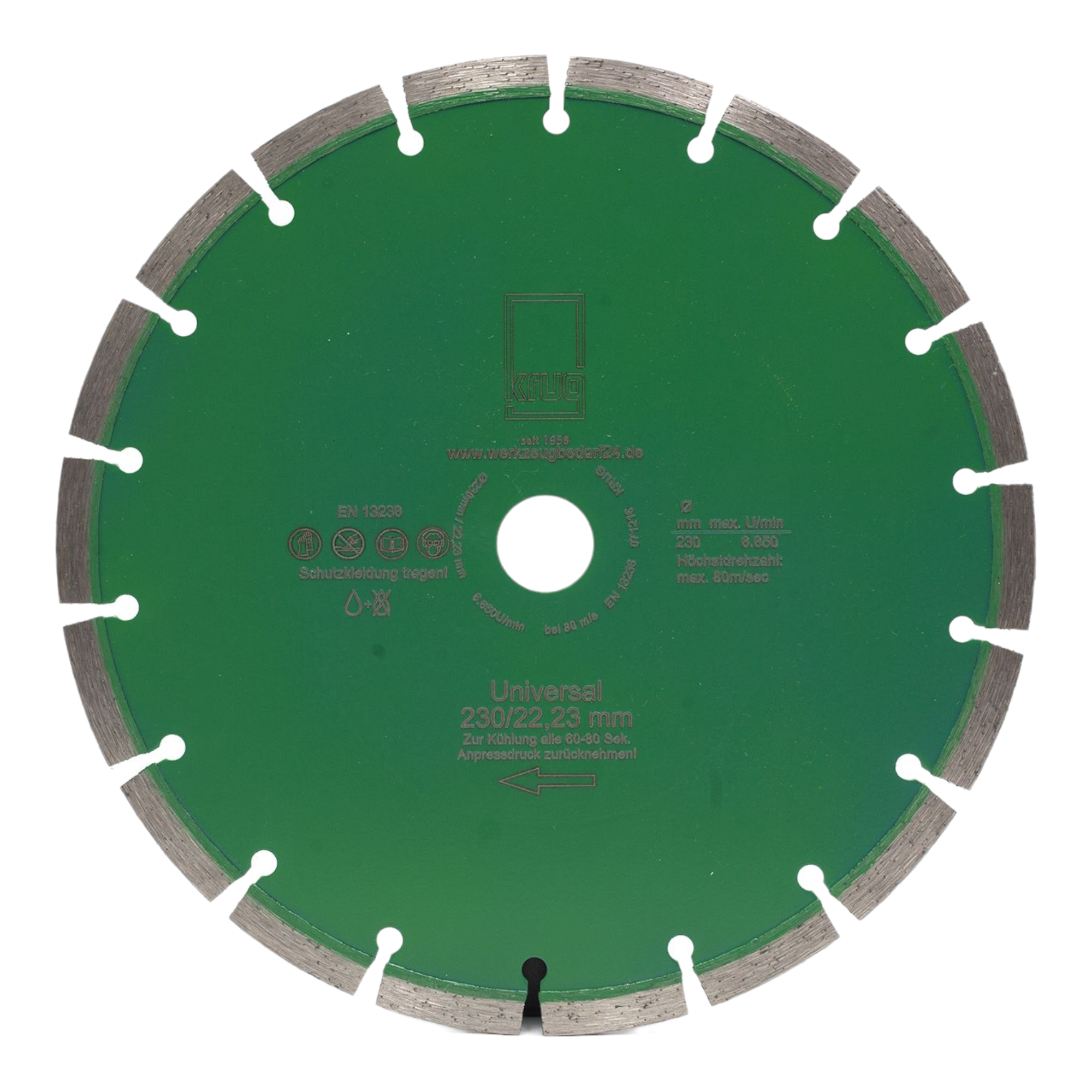 20x Diamantscheibe Green Cut Beton Universal 230 mm + 1x Makita Reciprosäge DJR187Z