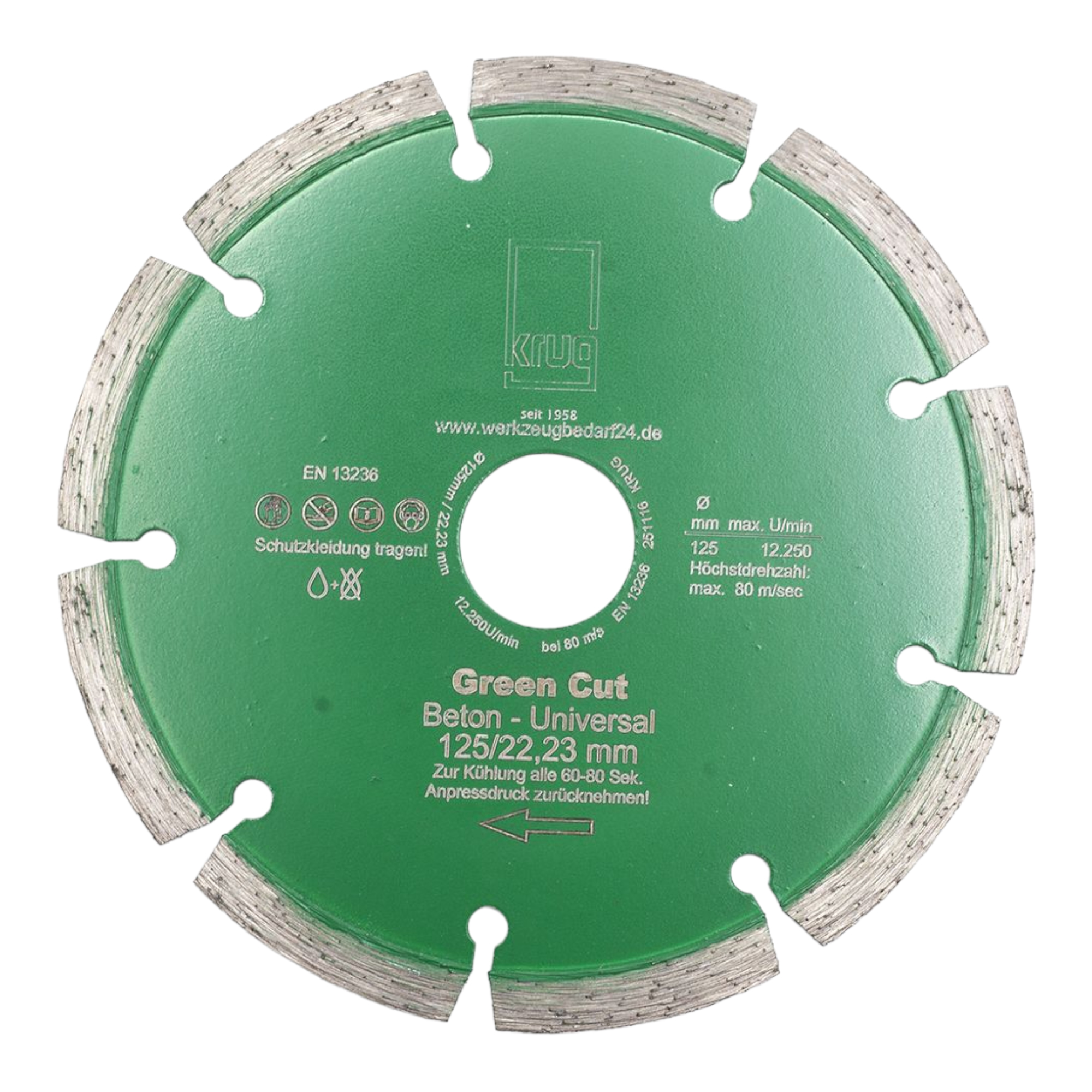 Set 1 x Winkelschleifer Makita GA5030R + 20 x Diamantscheibe Green Cut Beton Universal 125 mm