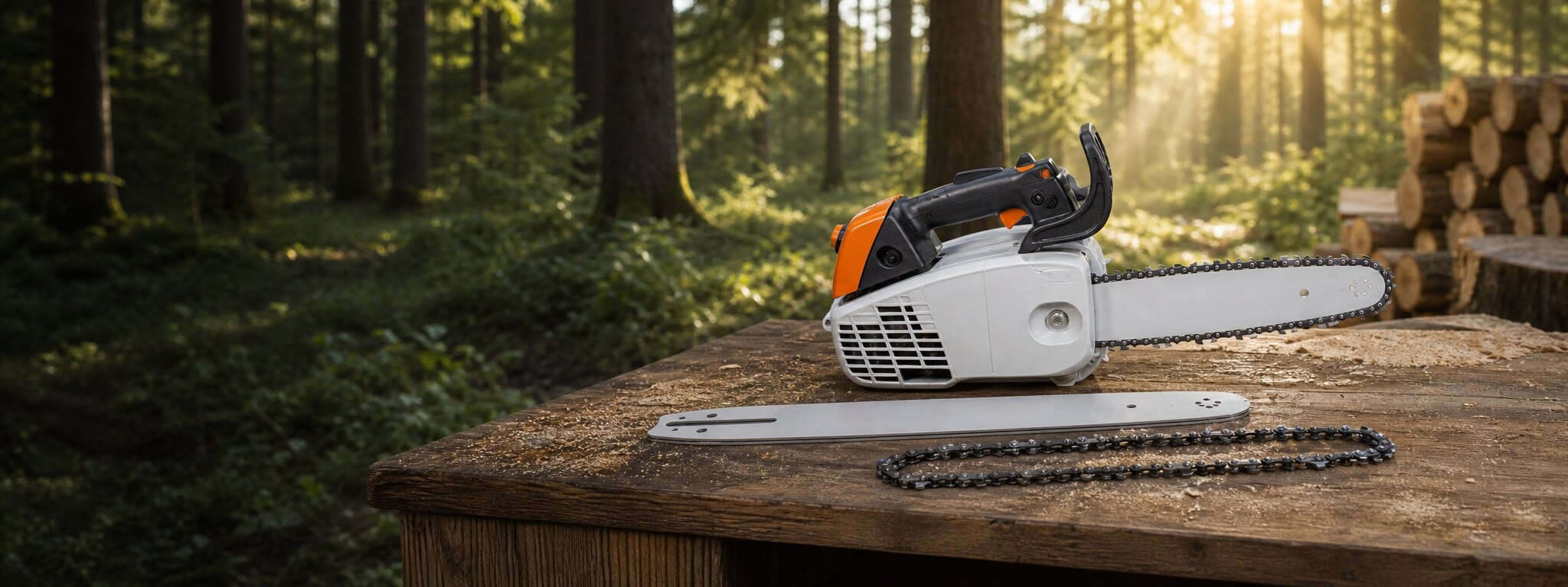 Stihl MS 194 Motorsäge mit Führungsschiene und Profi C Sägekette